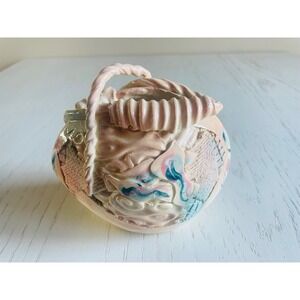 Rare Signed Gail Markiewicz Handcrafted Art Pottery Vase Ceramic Purse Textured